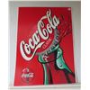 Image 2 : Vintage Cola Cola advertising sign vinyl 23" x 30 1/2