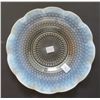 Image 3 : 11" Moon stone depression glass cake plate ruffled edge Mint