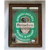 Image 1 : Heineken framed beer sign
