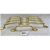 Image 2 : Matched set of 9 brass drawer pulls 3" on centre