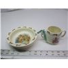 Image 1 : 851. Royal Doulton Bunnykins mug and porridge bowl, made in England