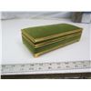 Image 4 : 854. Green Velvet jewellery box with gold trim, music box, vg condition