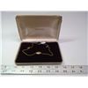 Image 1 : 875. 18 kt gold necklace (marked 750) with 1/32ct diamond, 2.03 grams