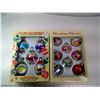 909. Vintage Christmas ornaments, two boxes