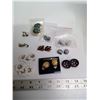 Image 5 : 915. Jewellery box with selection of vintage earrings