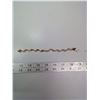 927. Gold and silver tone bracelet with safety, marked PAJ bb, China