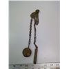 Image 4 : 933. Chatelaine, 1860’s, has fob, pencil holder, notebook, strawberry huller, scissor case, needs re