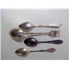 Image 4 : 934.  Lot of assorted sterling silver spoons, about 65 grams