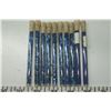Image 2 : 947. Walbed Blue Glass Beads in glass vials, original box, marked “15 cents each” (10)