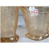 Image 4 : Vintage 1960's Jeanette glass, Flora gold Louisa creamer & drinking glass.