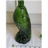 Image 4 : Green glass eagle bottle.
