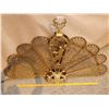 Image 2 : Large brass fireplace folding fan screen.