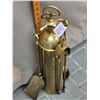 Image 2 : Unique brass fire extinguisher fire place tool holder.