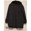 Image 5 : Vintage black Persian Lamb coat with mink collar.