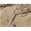 Image 6 : Vintage heavy suede leather fringed coat.
