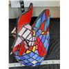 Image 2 : Stained glass rooster lamp.