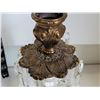 Image 3 : Vintage ornate metal candle holders with hanging prisms marked Superior 1409.