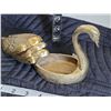 Image 4 : Vintage brass swan with 3 removable wing ashtrays.