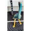 Image 4 : Mid century solid painted metal peacock figure.