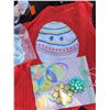 Image 11 : Large lot of all seasons decorations & party supplies. Includes party vests, liquor tickets & more.