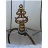 Image 2 : Beautiful large vintage lamp purchased in1970's India. Etched metal design, ornate finial.