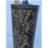 Image 4 : Beautiful large vintage lamp purchased in1970's India. Etched metal design, ornate finial.
