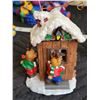 Image 5 : Animal band figurines, train & santa outhouse Christmas decor.