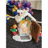 Image 6 : Animal band figurines, train & santa outhouse Christmas decor.