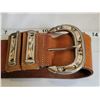 Image 2 : Barn board double photo frame, western leather belt from Italy & legend horse book.
