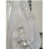 Image 9 : Glass Christmas angel & battery tealight illuminating Mary & Joseph.