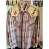 Image 1 : One of a kind. Vintage hand painted western Christmas shirt.