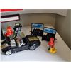 Image 4 : Vintage 1981 Playmobile Esso Service Station, 1974 people & 1965 Shelby Cobra diecast car.