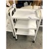 Image 2 : WHITE 22" WIDE MOBILE SPA CART COMES WITH 2 ARTICULATING MAGNIFYING LIGHTS