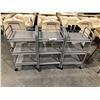 Image 1 : 3 SMALL GREY 3 TIER MOBILE CARTS