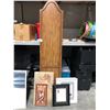 Image 1 : WOODEN DIVIDER AND MIXED ARTWORK
