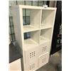 Image 1 : WHITE 30" X 62" X 15" 8 COMPARTMENT BOOKCASE/STORAGE UNIT