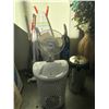 Image 1 : VARIOUS VACUUMS, MOBILE LAUNDRY BASKET, FLAT IRON STAND AND MORE - NO CHARGERS ON THE VACCUUM