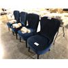 Image 1 : 4 BLUE TUFTED SPA RECEPTION CHAIRS