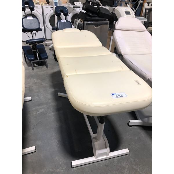 BEIGE MANUAL ADJUSTMENT MASSAGE TABLE