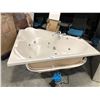 Image 1 : GLASS WORLD 8 JET 60" X 60" JETTED TUB (WORKING CONDITION UNKNOWN)
