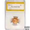 Image 1 : 1931-S Wheat Cent PGA MS65 RED