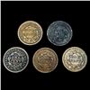Image 2 : (5) US Large Cents (1817, 1848, 1851, 1853, 1855)