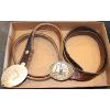 Image 1 : PAIR OF OILFIELD BELT BUCKLES WITH LEATHER BELTS