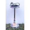 Image 1 : ORNATE LIGHT-UP CHROME ASHTRAY W/ TOP LIGHTER