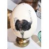 Image 1 : PAINTED OSTRICH EGG W/STAND