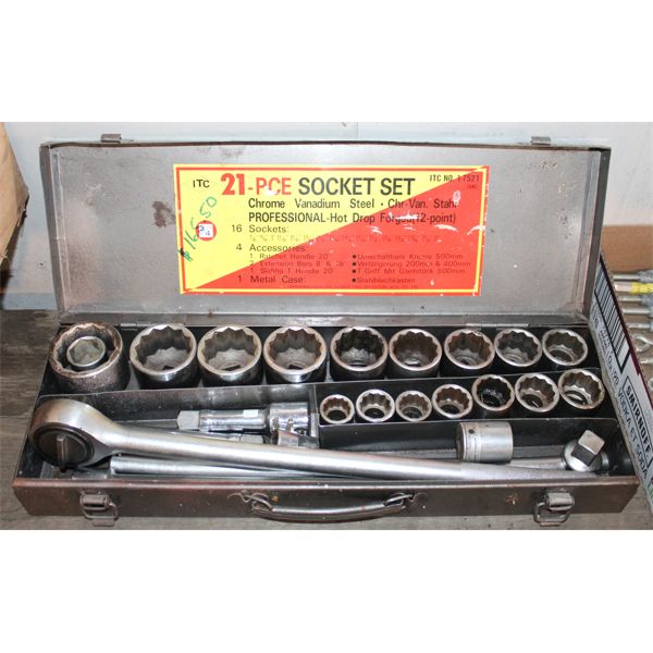 21PCS HEAVY DUTY SOCKET SET + EXTRA PCS
