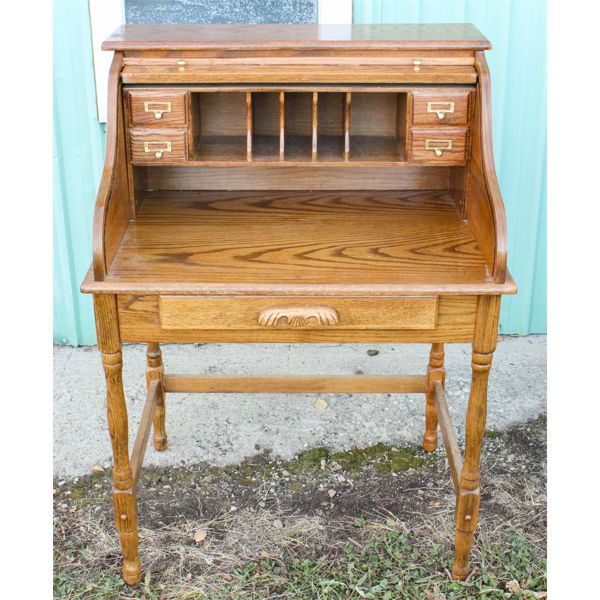 ANTIQUE ROLL TOP DESK