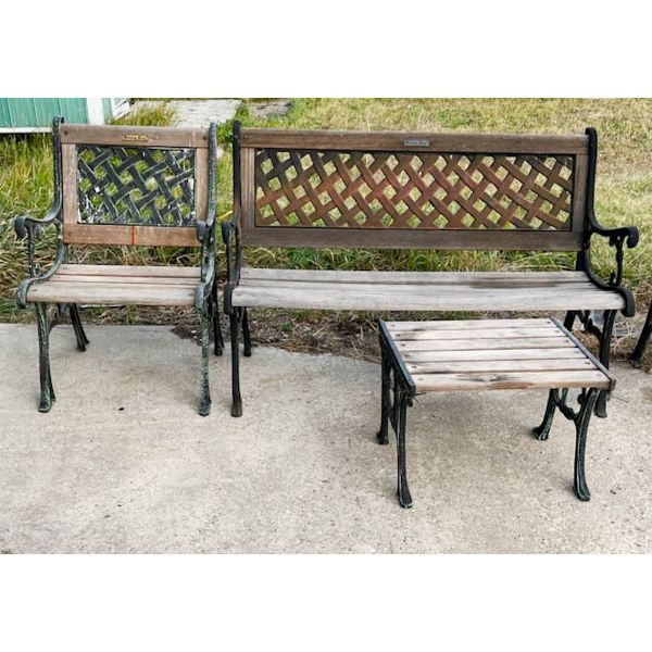HEAVY CAST IRON BERKELEY BENCH SET