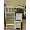 Image 1 : LOT OF ASSORTED ITEMS INCLUDING; 4 TIER SHELVING UNIT, 2 NIGHT STANDS, STOOL AND MORE