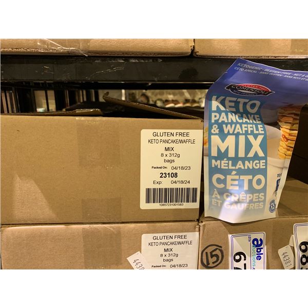 CASE OF 8 COMENSOLI GLUTEN FREE KETO PANCAKE & WAFFLE MIX (312G EACH)